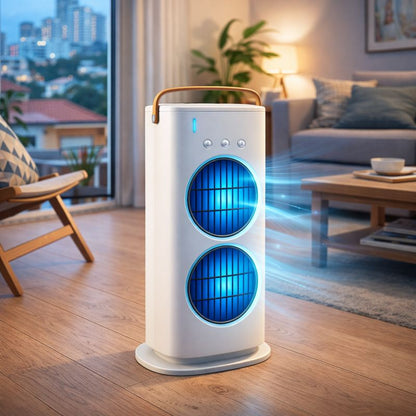 AirFresh™ – Ar Condicionado Portátil, Silencioso e Econômico para Quarto e Mesa