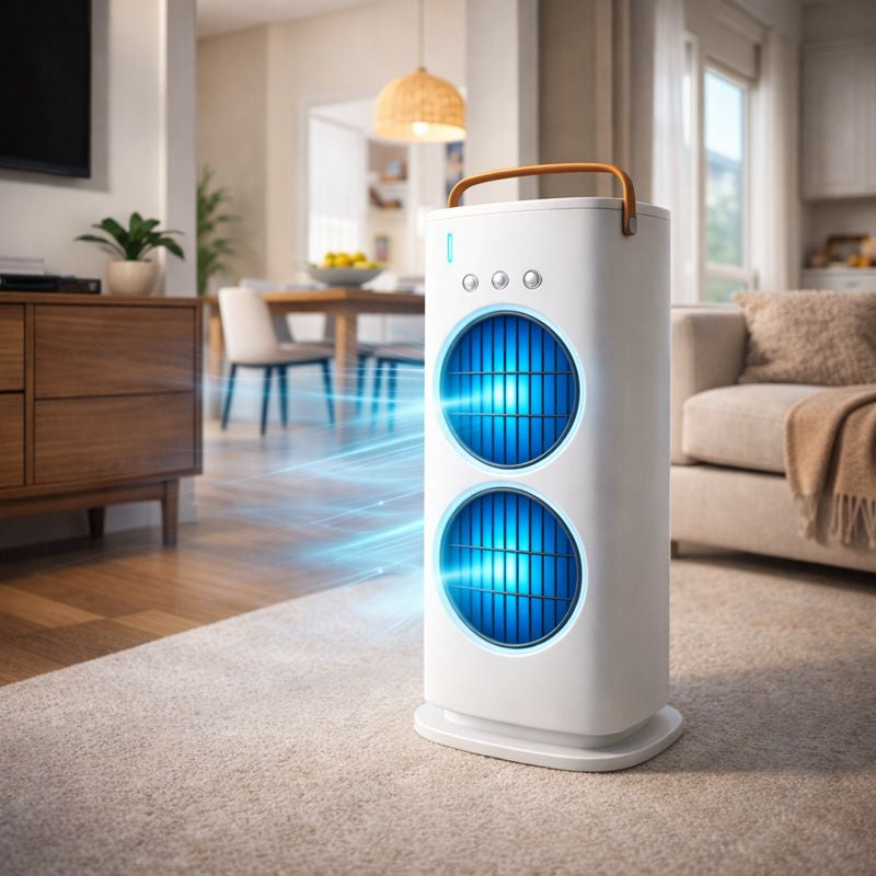 AirFresh™ – Ar Condicionado Portátil, Silencioso e Econômico para Quarto e Mesa