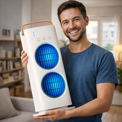 AirFresh™ – Ar Condicionado Portátil, Silencioso e Econômico para Quarto e Mesa