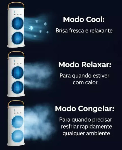 AirFresh™ – Ar Condicionado Portátil, Silencioso e Econômico para Quarto e Mesa